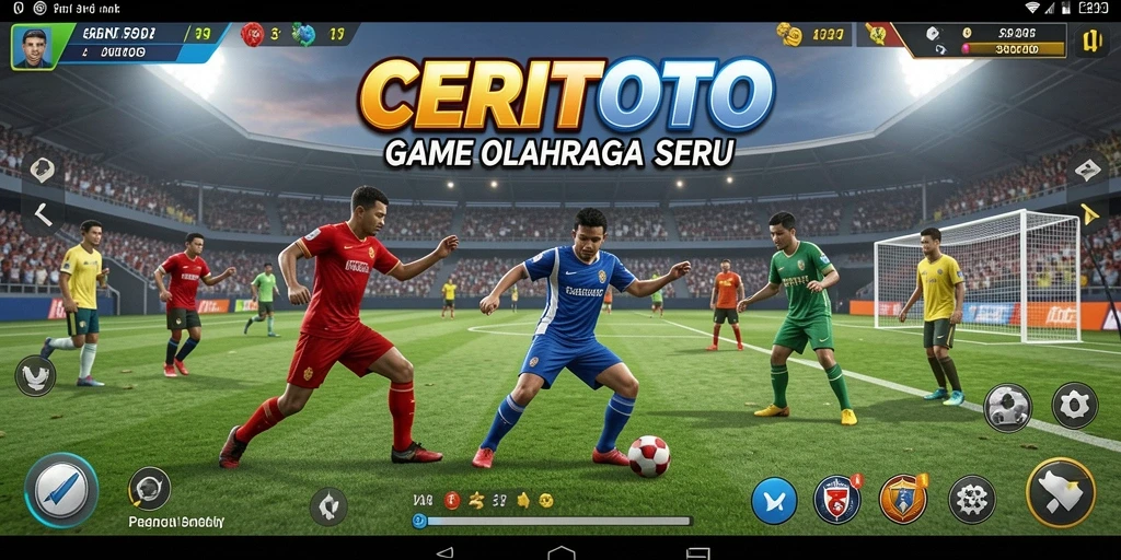 Tampilan gameplay CERITOTO dengan aksi olahraga yang seru.