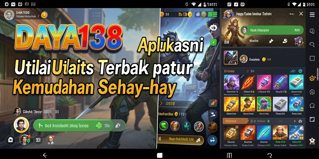 Tampilan antarmuka aplikasi DAYA138 yang bersih dan modern.