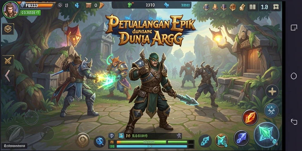 Tampilan menakjubkan dari gameplay ARPG FB333 dengan karakter beraksi.