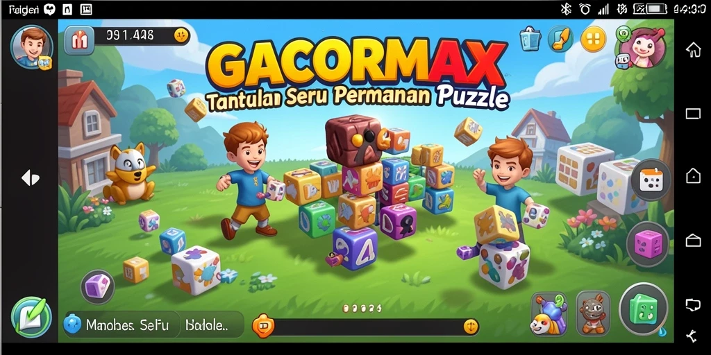 Tampilan gameplay GACORMAX dengan berbagai tantangan puzzle yang menarik.