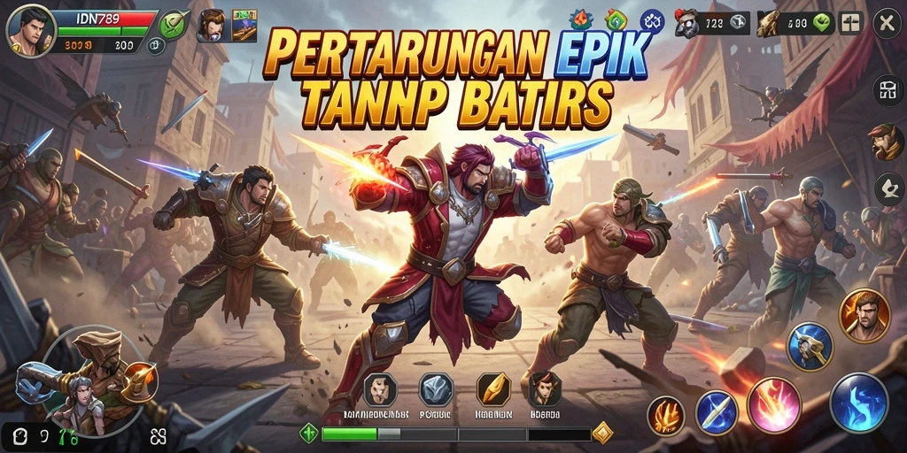 Screenshot gameplay IDN789 menampilkan aksi pertarungan yang mendebarkan.