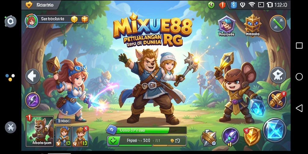 Tampilan seru dari gameplay RPG di MIXUE88.