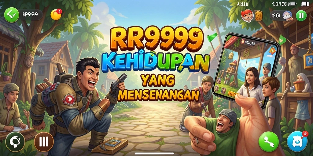 Tangkapan layar utama RR999 menampilkan momen gameplay yang seru dalam simulasi kehidupan.