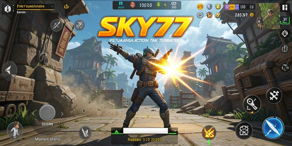 Screenshot SKY77 menampilkan aksi mendebarkan dalam gameplay Action.