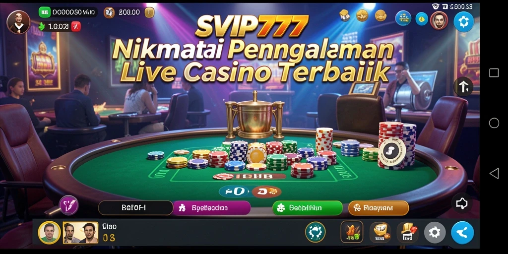 Tampilan gameplay menarik dari SVIP777 di Live Casino.