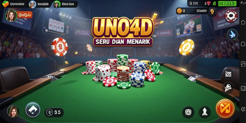 Tampilan gameplay seru dalam permainan QiuQiu UNO4D.