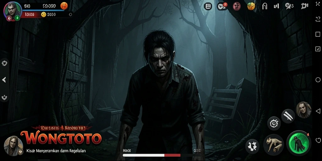 Tangkapan layar dari gameplay menyeramkan di WONGTOTO.